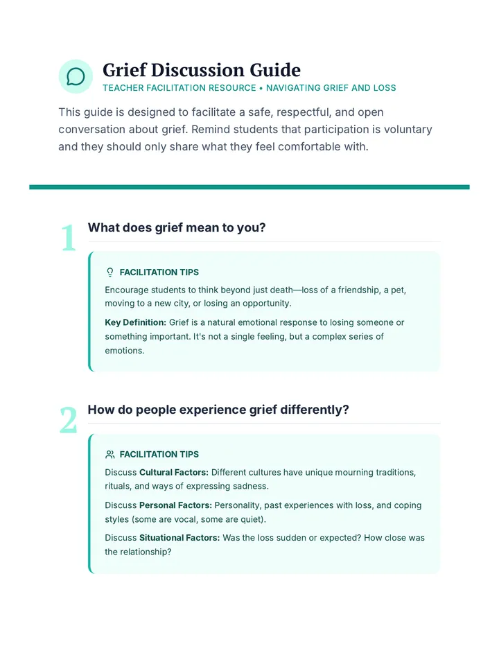 Grief Facilitation Guide