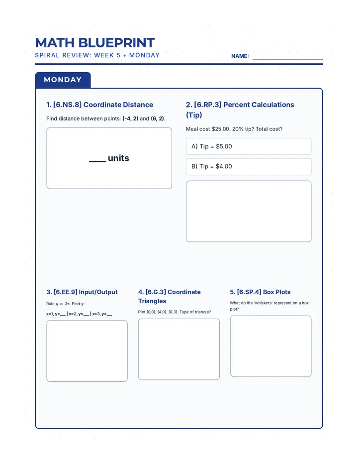 Math Blueprint Week 5 Booklet (Improved)