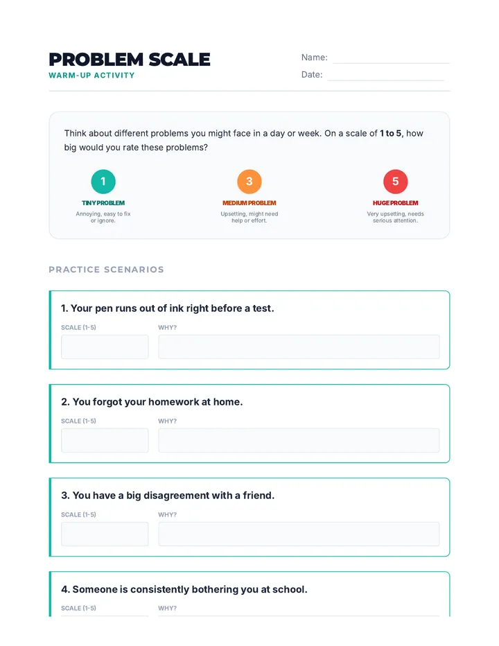 Problem Scale Warm Up