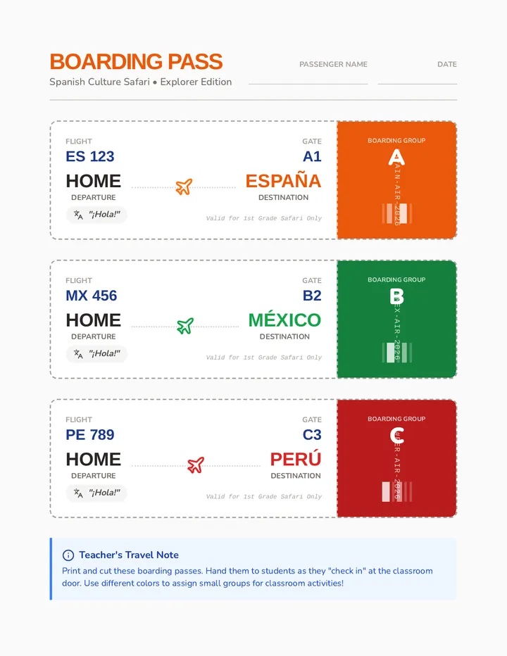 Safari Boarding Passes