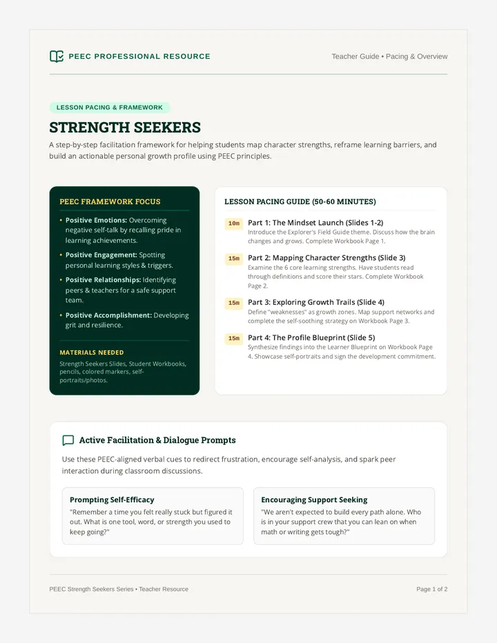 Strength Seekers Teacher Guide