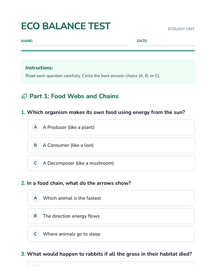 Eco Balance Test