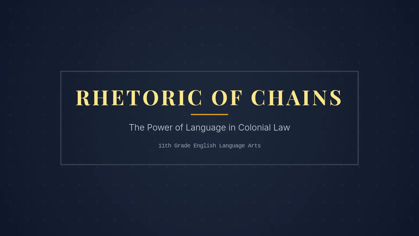 Rhetoric of Chains Slides