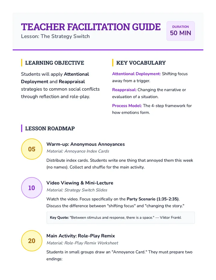 Strategy Switch Teacher Guide