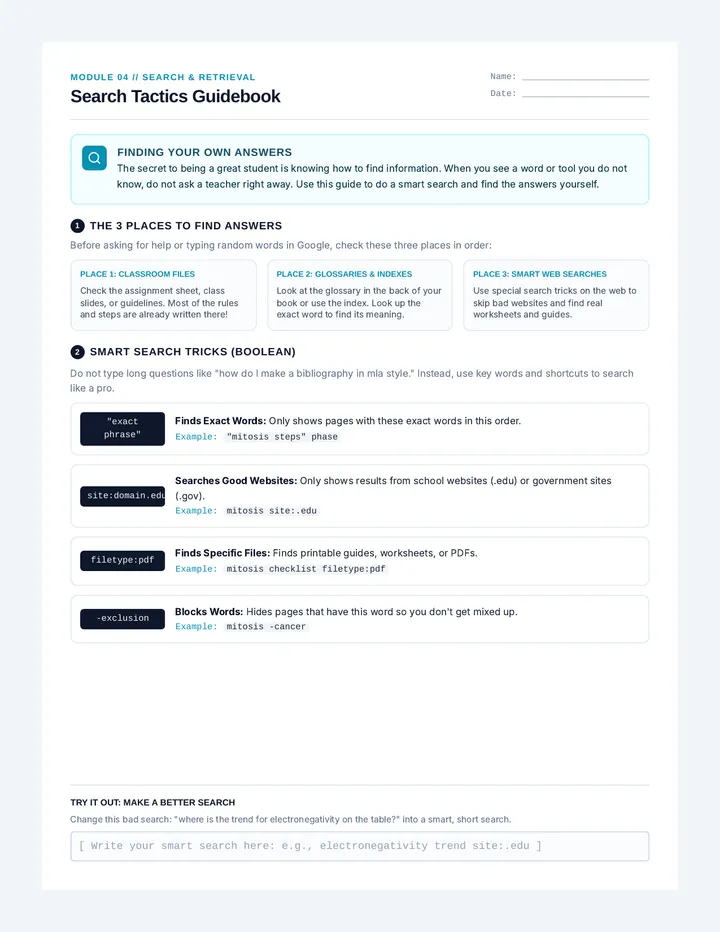 Search Tactics Guidebook