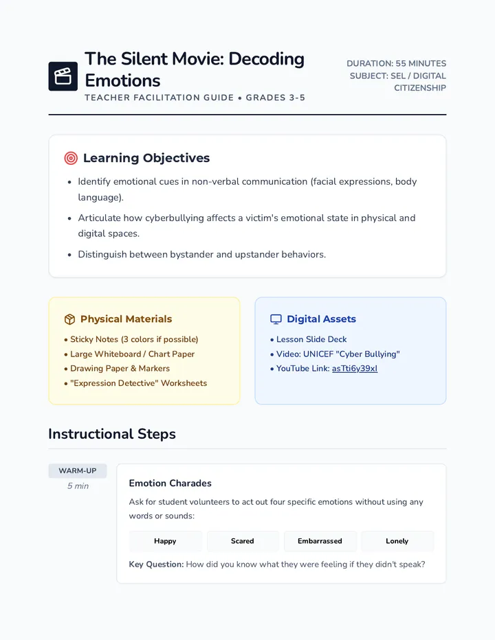 Decoding Emotions Teacher Guide