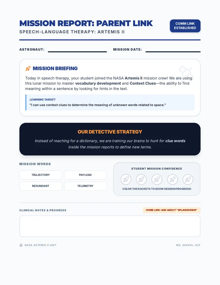 Artemis Parent Link Handout