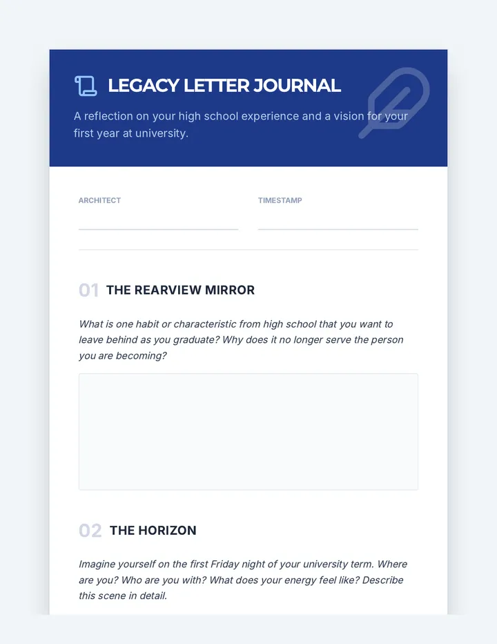 Legacy Letter Journal