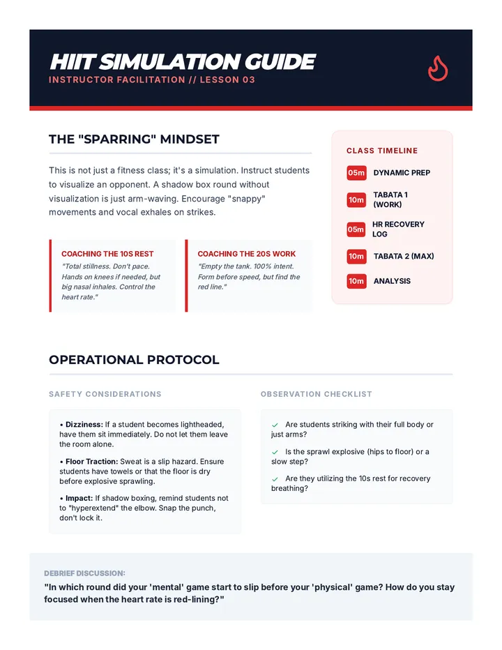 HIIT Simulation Guide