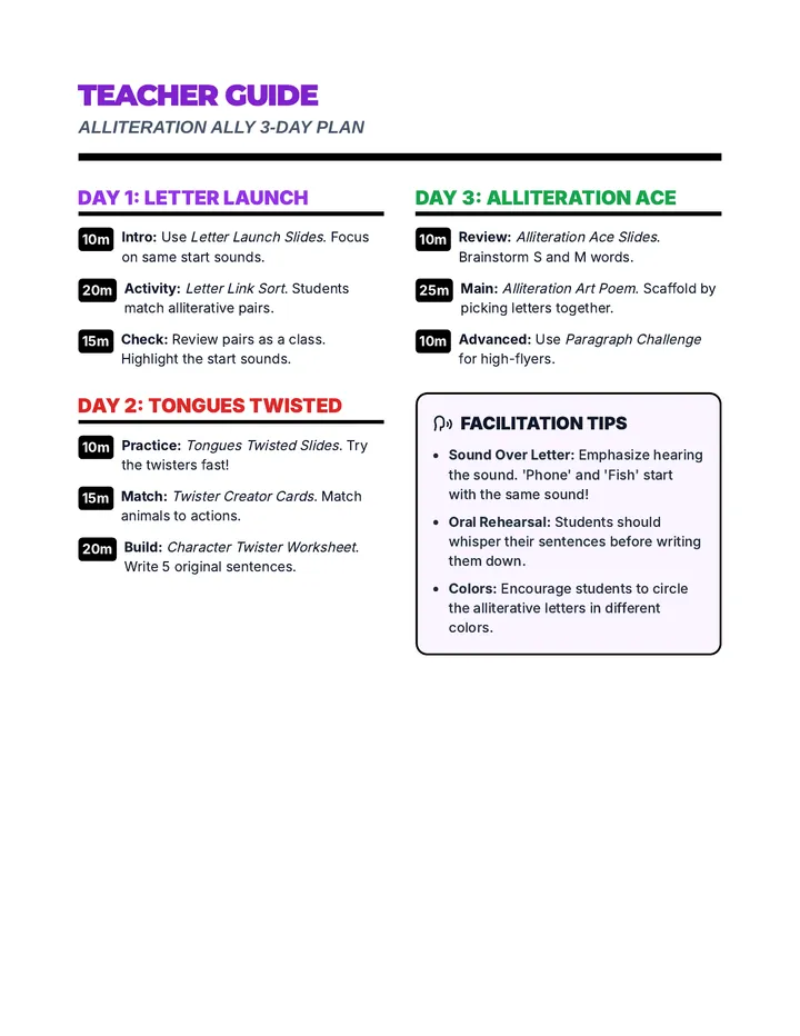 Alliteration Ally Guide
