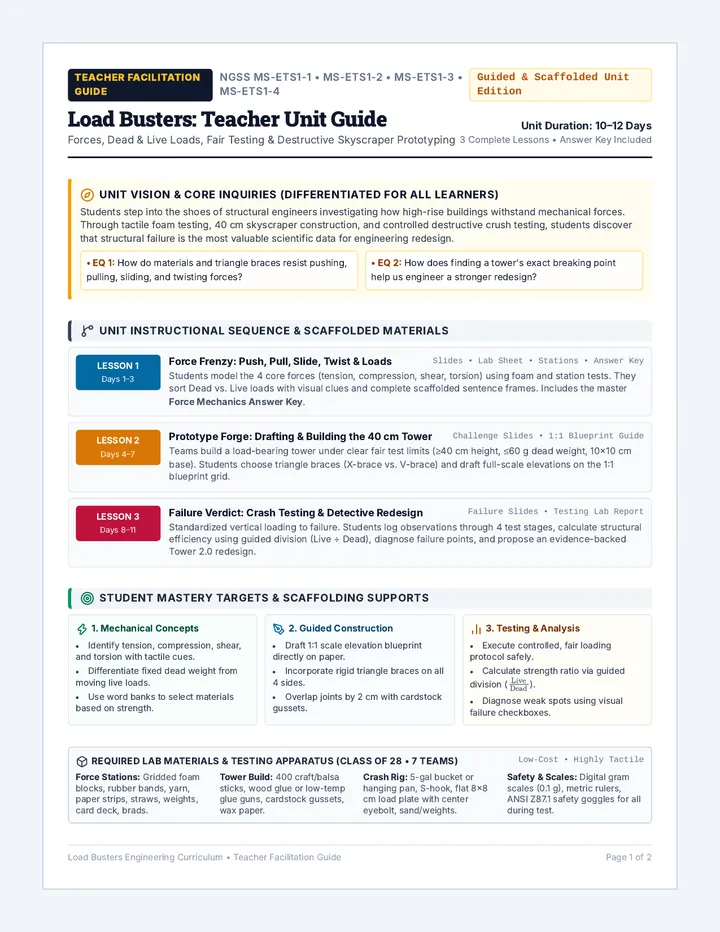 Load Busters Teacher Guide