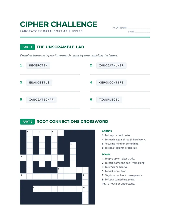 Cipher Challenge Puzzles