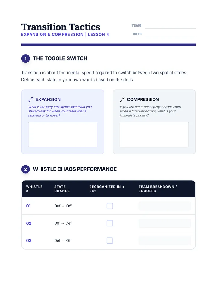 Transition Tactics Worksheet