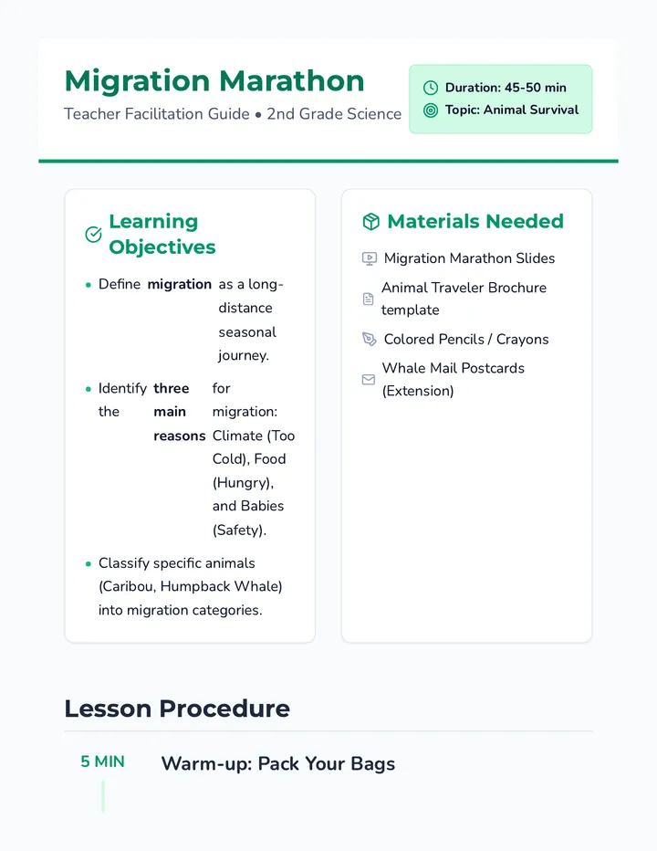 Migration Master Teacher Guide