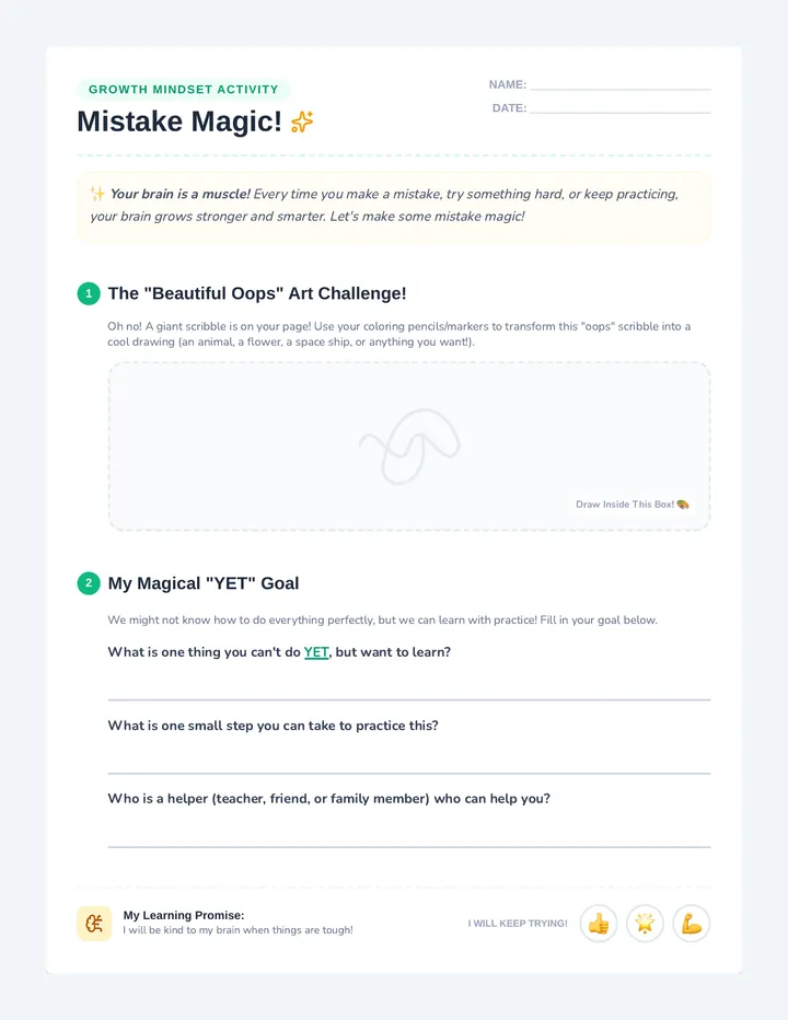 Mistake Magic Worksheet