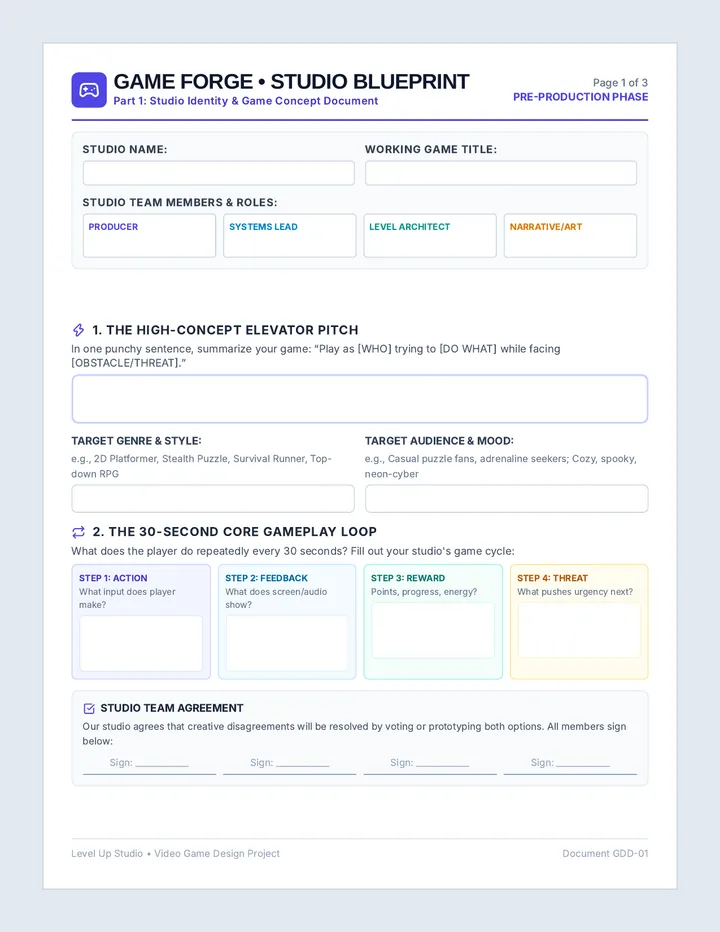 Game Forge Project Packet