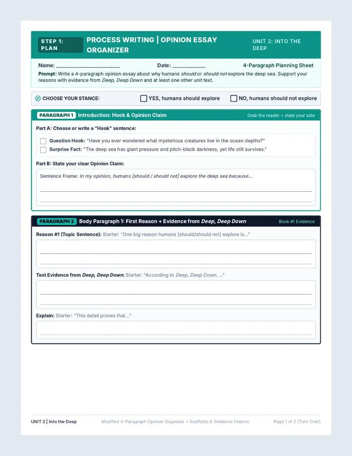 Deep Sea Planning Organizer
