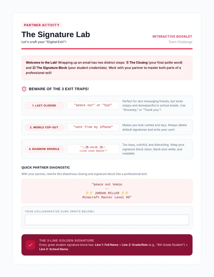 Signatures Activity Guide