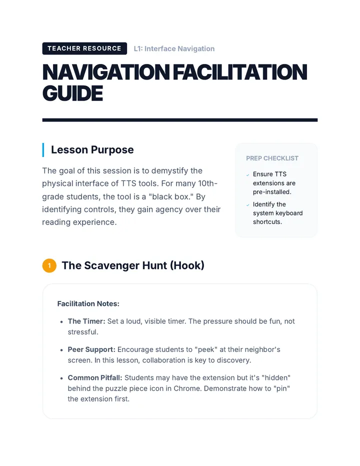 Navigation Facilitation Guide