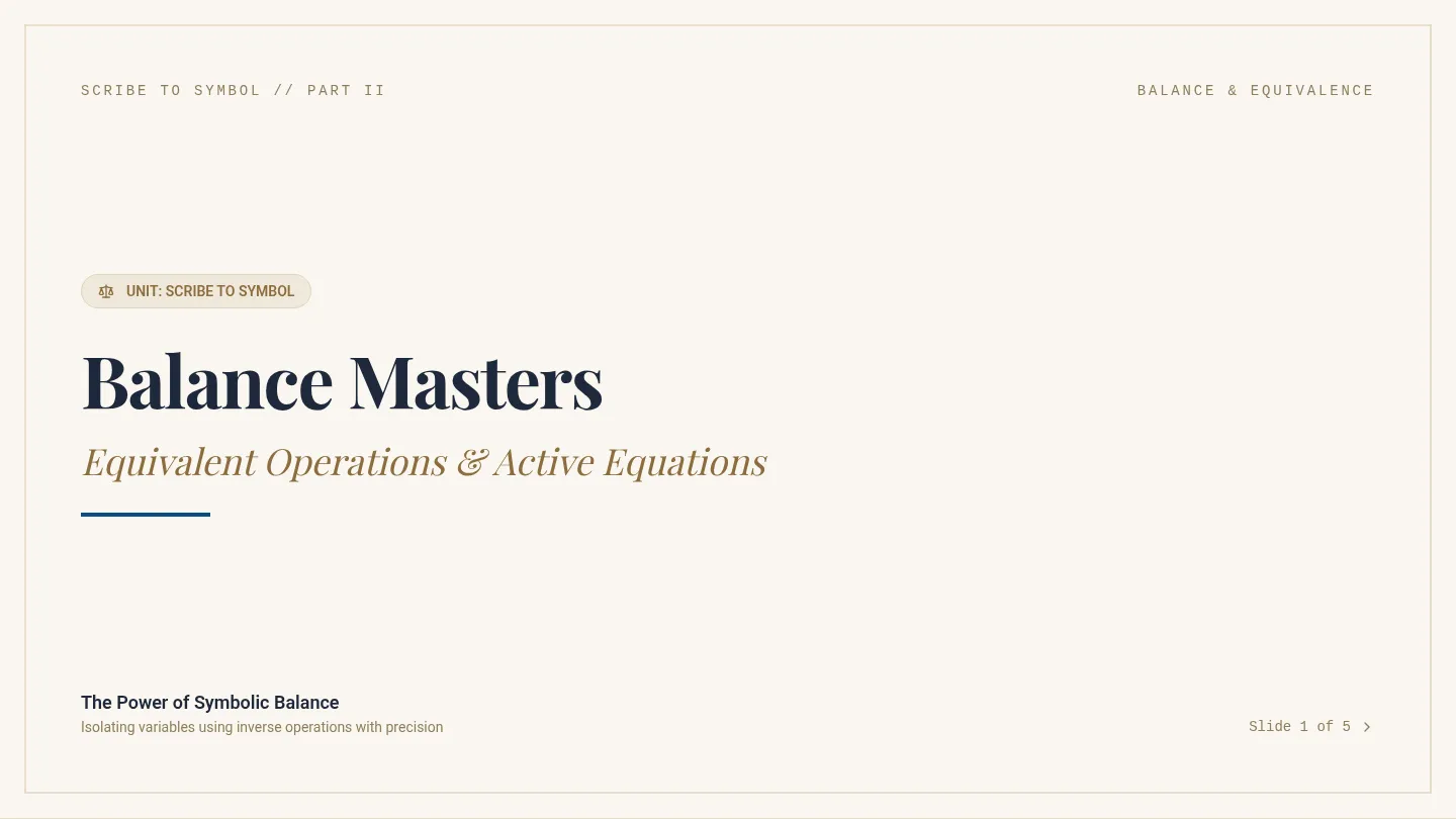 Balance Masters Slides