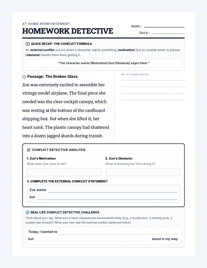 Conflict Codex Homework Sheet