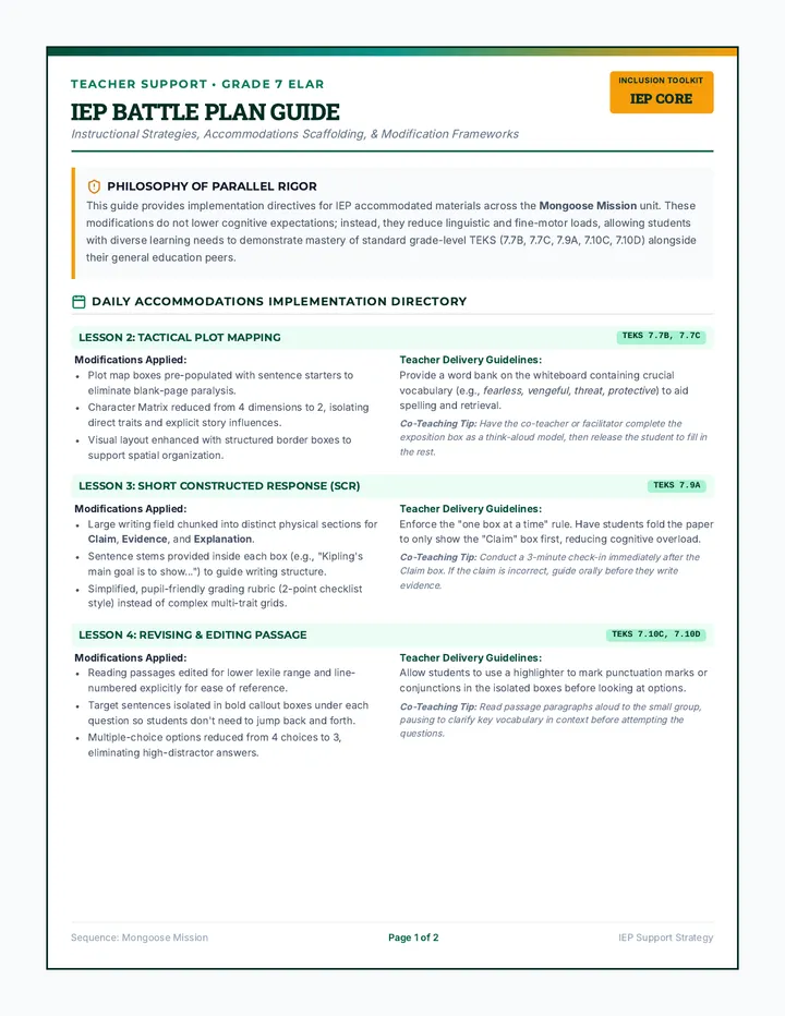 IEP Battle Plan Guide