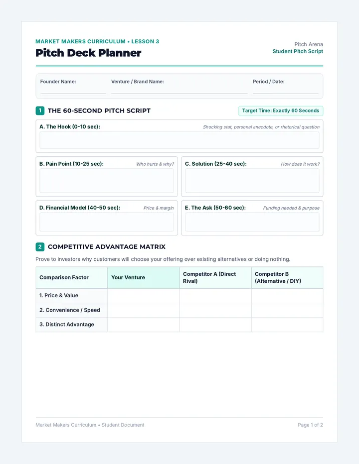 Pitch Deck Planner