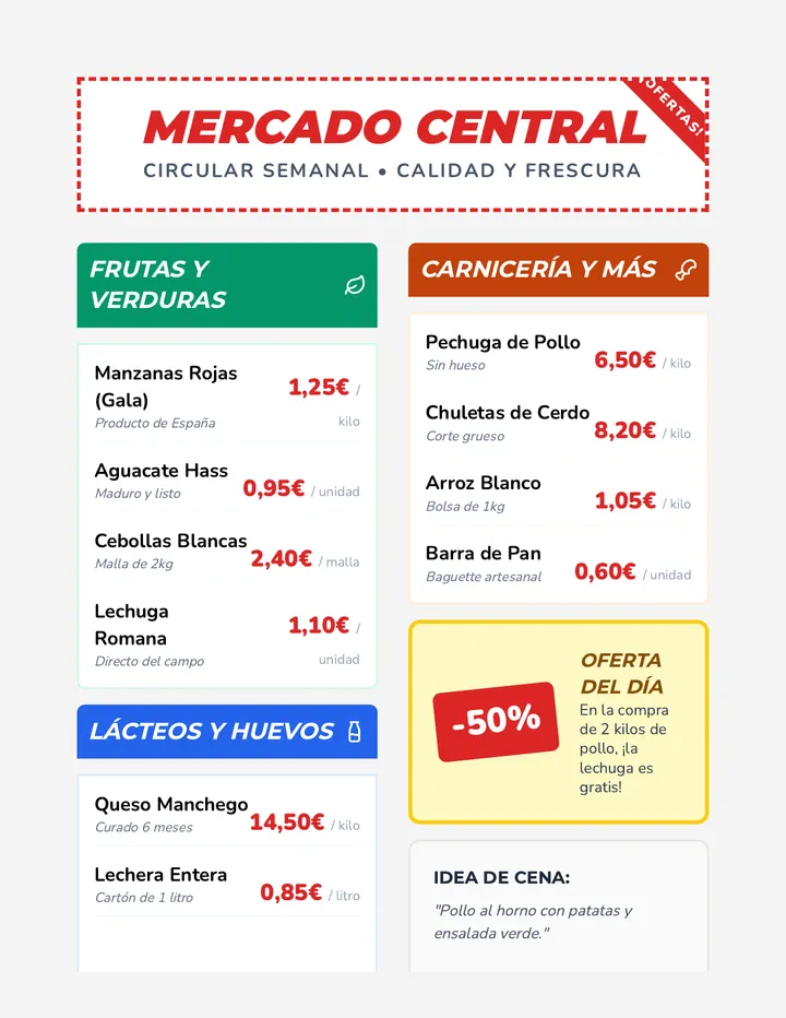 Mercado Central Circular Handout