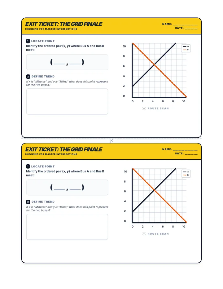 City Crossings Exit Ticket