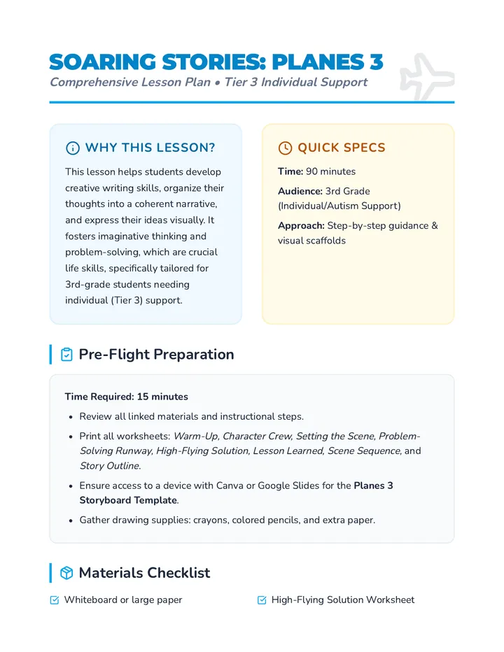 Soaring Stories Lesson Plan