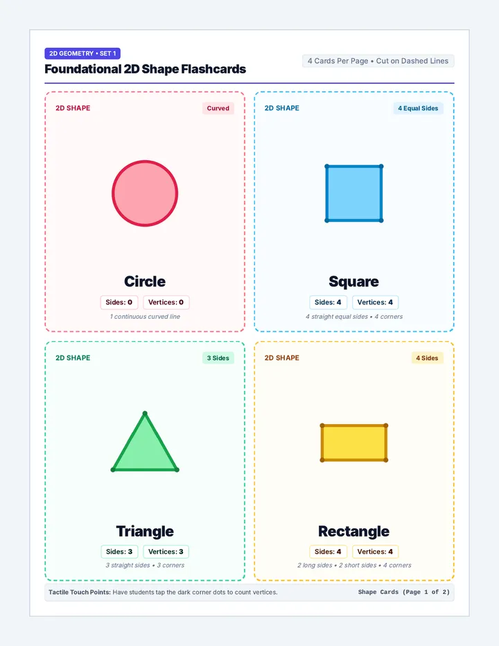 Shape Flashcard Cards