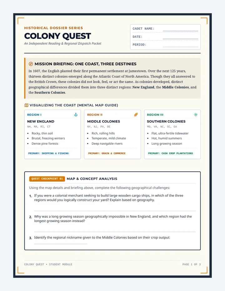 Colony Quest Packet