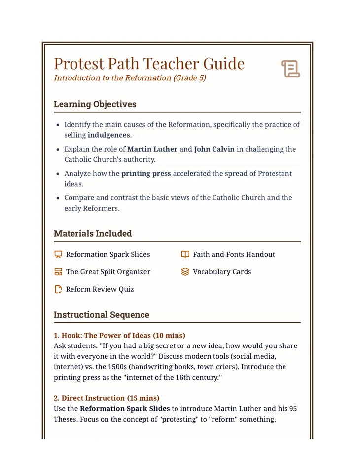 Protest Path Teacher Guide