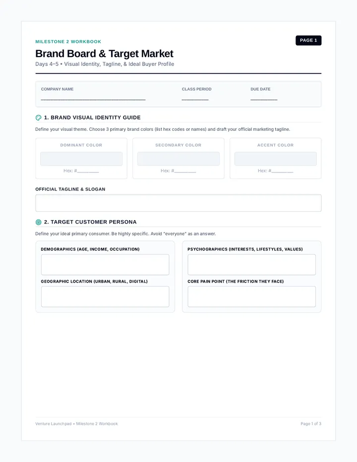 Market and Machine Workbook