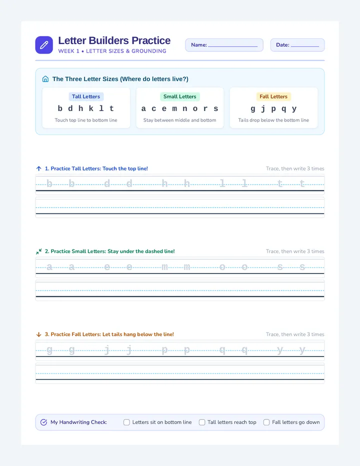 Letter Builders Practice Packet
