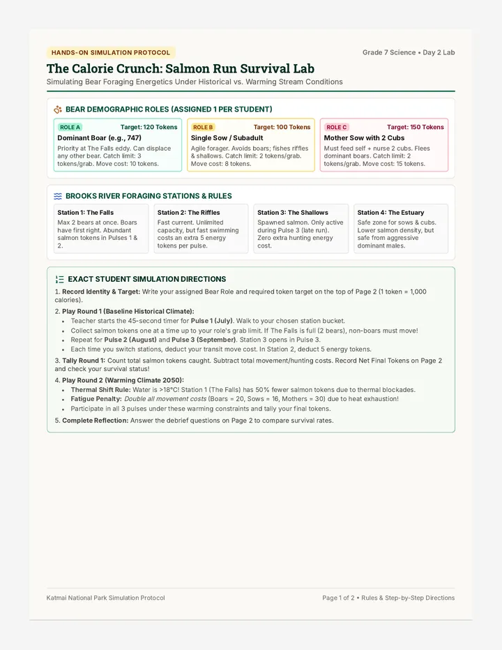 Calorie Crunch Activity Guide