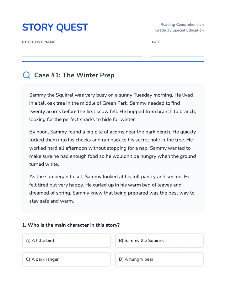 Story Quest Packet