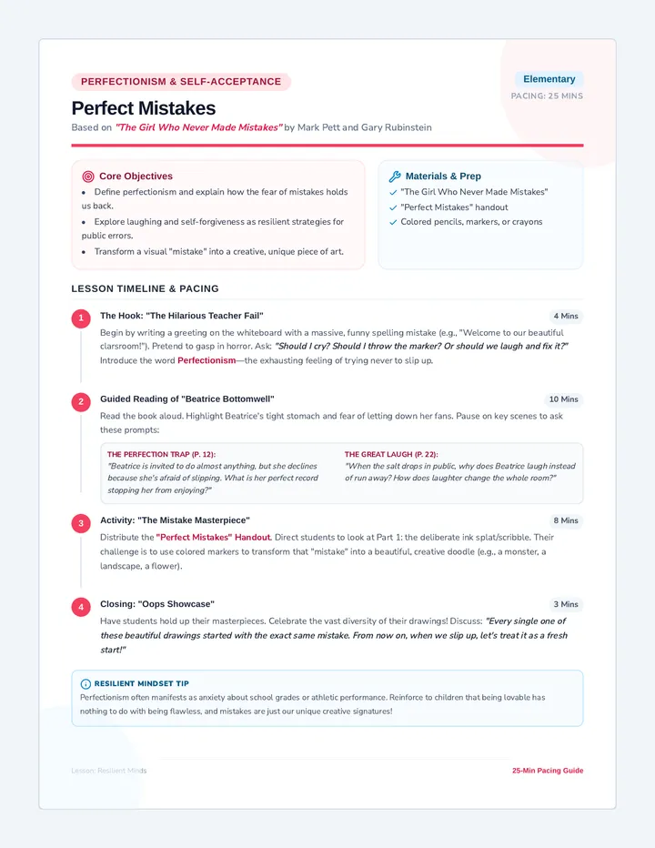 Perfect Mistakes Lesson Plan