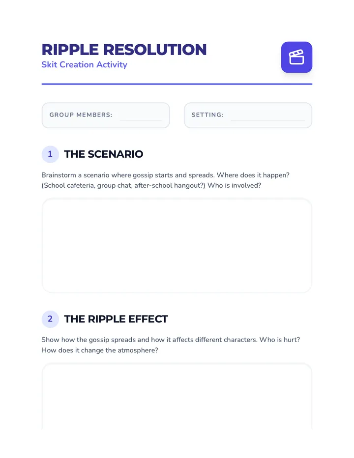 Activity Instructions Worksheet