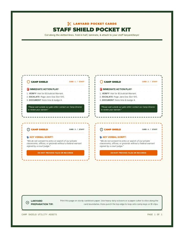 Camp Shield Pocket Reference page 1