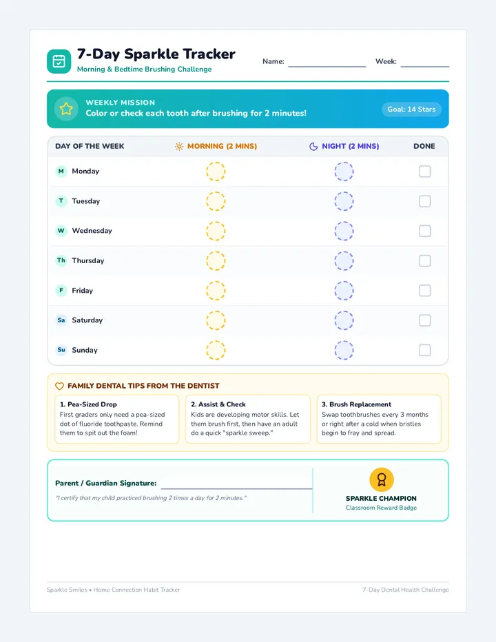 Sparkle Tracker Handout