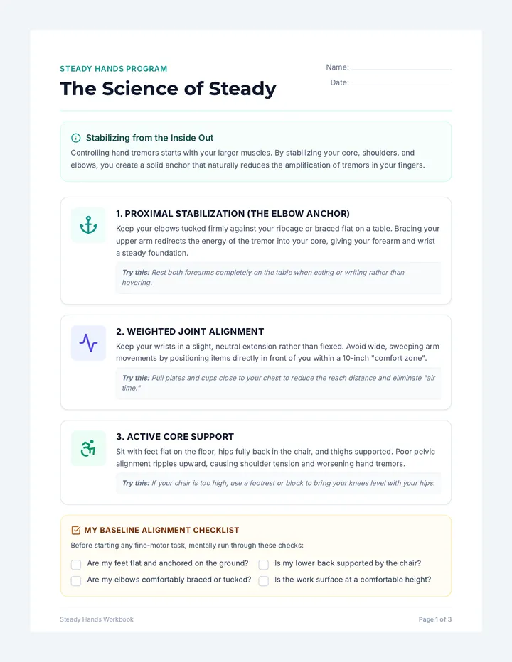 Steady Hands Workbook