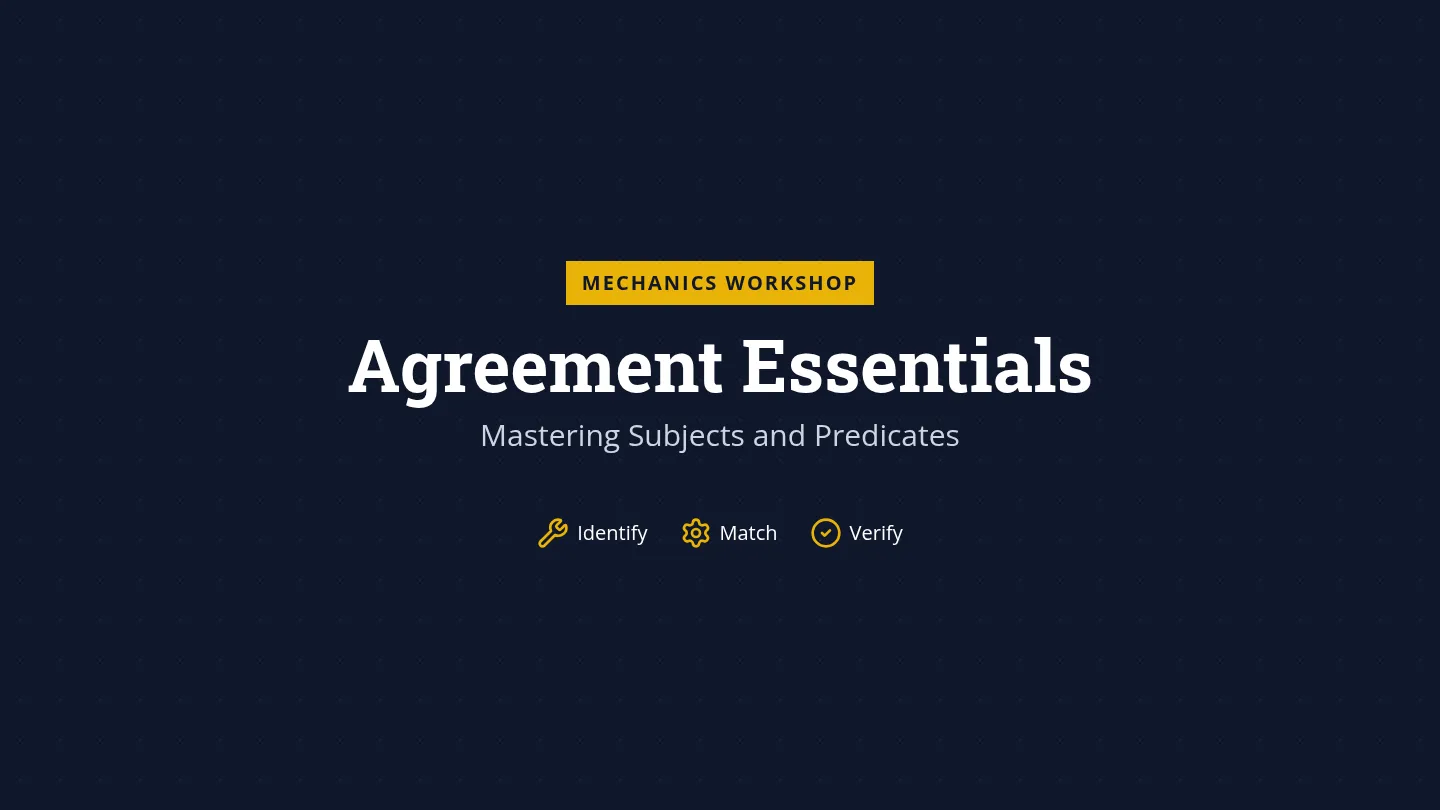 Agreement Essentials Slides