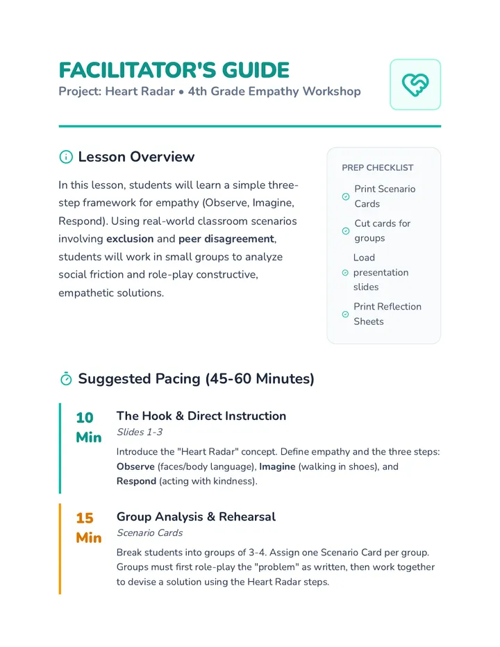 Heart Radar Teacher Guide