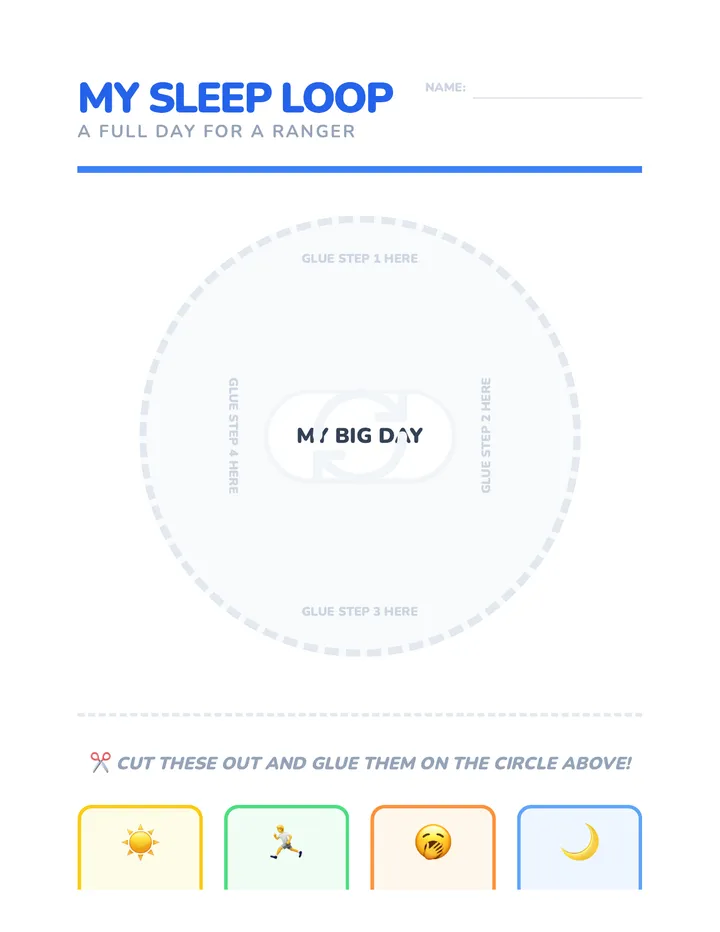 Sleep Cycle Wheel Worksheet