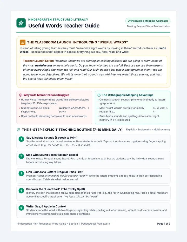 Useful Words Teacher Guide