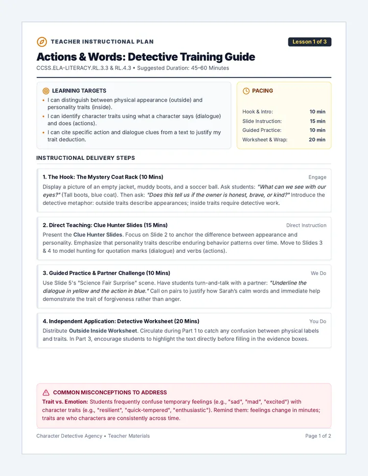 Detective Training Guide