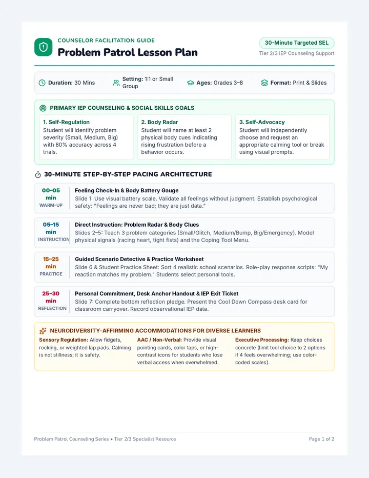 Problem Patrol Counselor Guide