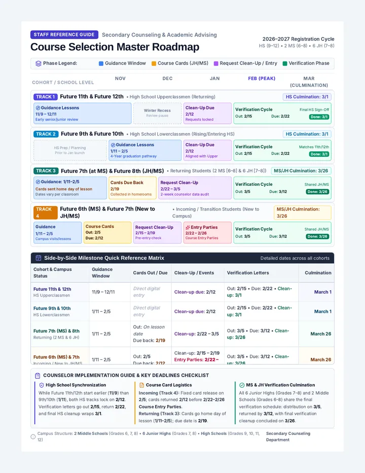 Course Selection Roadmap Handout