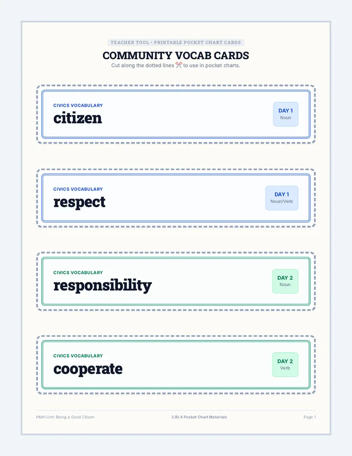 Community Vocab Cards